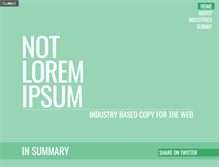 Tablet Screenshot of notloremipsum.com